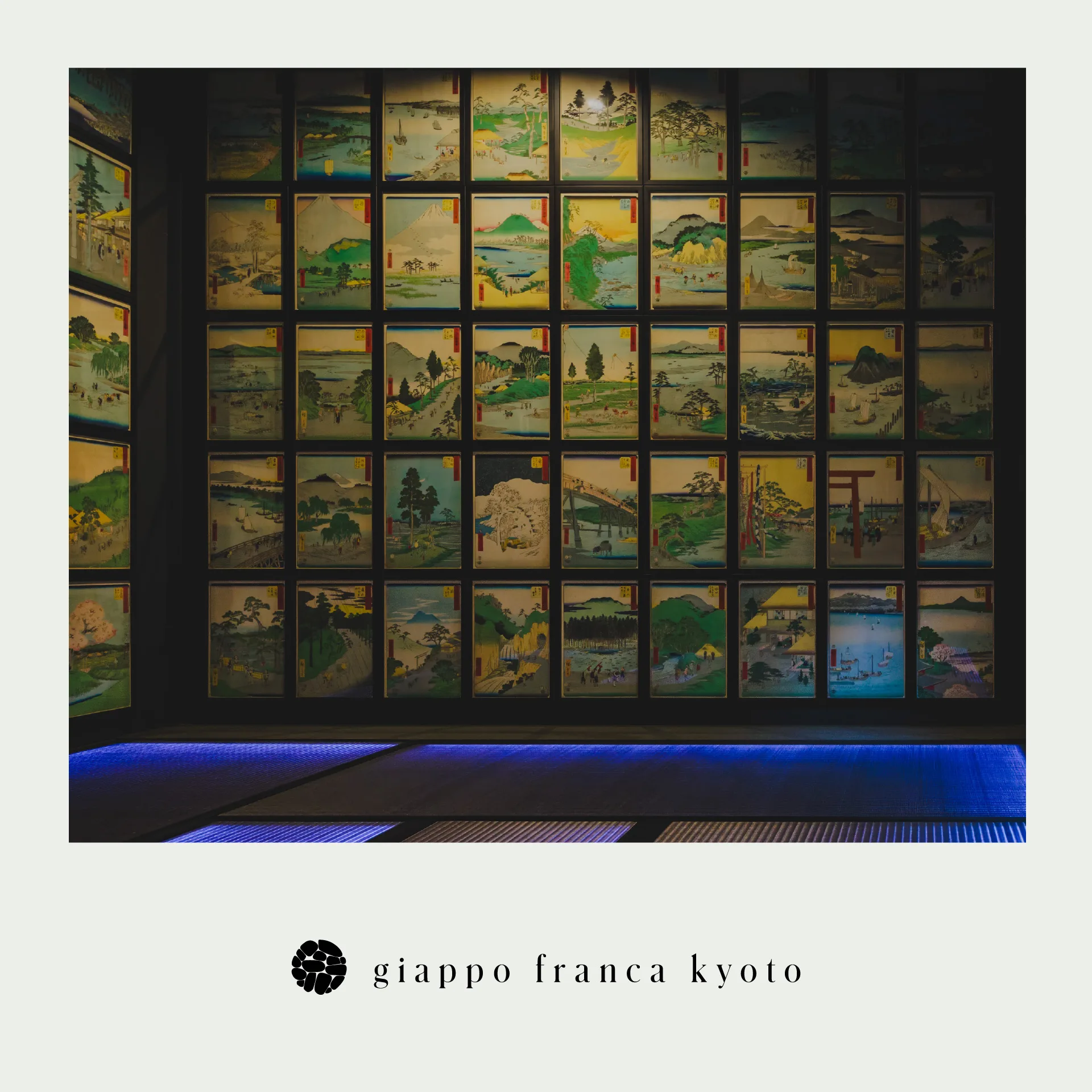 A gallery of journeys, right inside Giappo Franca Kyoto.
This illuminated wall showcases Utagawa Hiroshige’s breathtaking series “The Famous Views of the Sixty-odd Provinces” — a visual voyage across Japan’s landscapes during the Edo period.
It’s more than decoration — it’s a cultural bridge, connecting Kyoto’s rich past with your present experience.
At night, the soft glow reveals every brushstroke, inviting guests into a meditative state of wonder and discovery.
Learn more from the link in our profile.
#京都 #ホテル #文化融合 #Giappo #Franca #Kyoto #Hotel
#和モダン #旅行 #ジャポフランカ #漫画 #任天堂
#浮世絵 #歌川広重 #東海道五十三次 #五十三次名所図会 #UtagawaHiroshige #Hiroshige
#和洋融合 #国際交流 #日本文化 #特別な体験
The name “Giappo Franca” is a coined term that blends “Giappone” (Italian for Japan) with the idea of a “Lingua Franca,” a common language that bridges cultures.